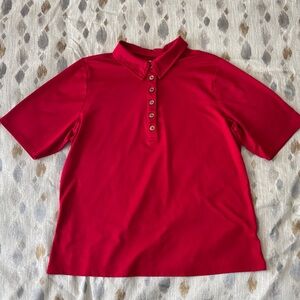 Susan Graver Red Polo Shirt